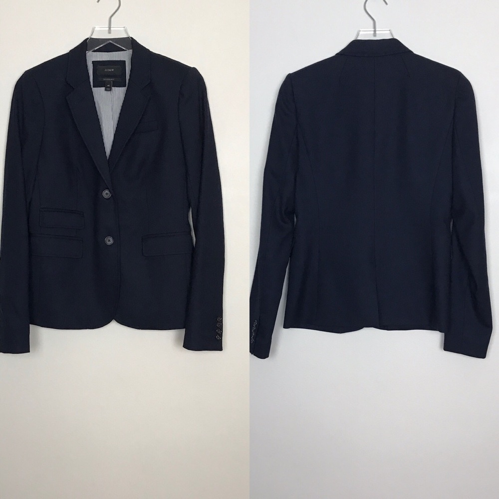 J. Crew Navy Wool Schoolboy Blazer 2 Button 4T